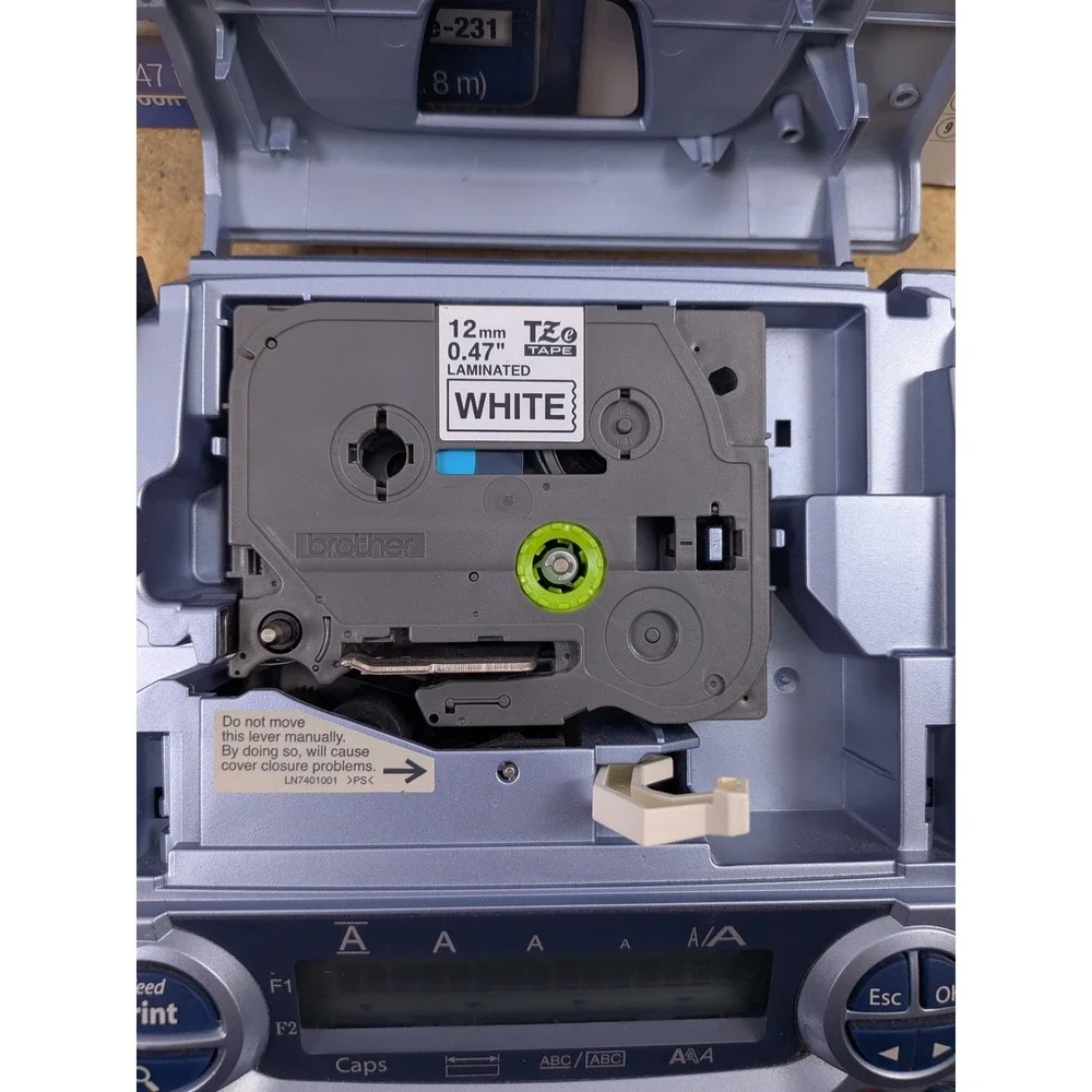 Brother Label Maker Blue PT-1880 P-Touch Electronic Labeling System No Cord Used